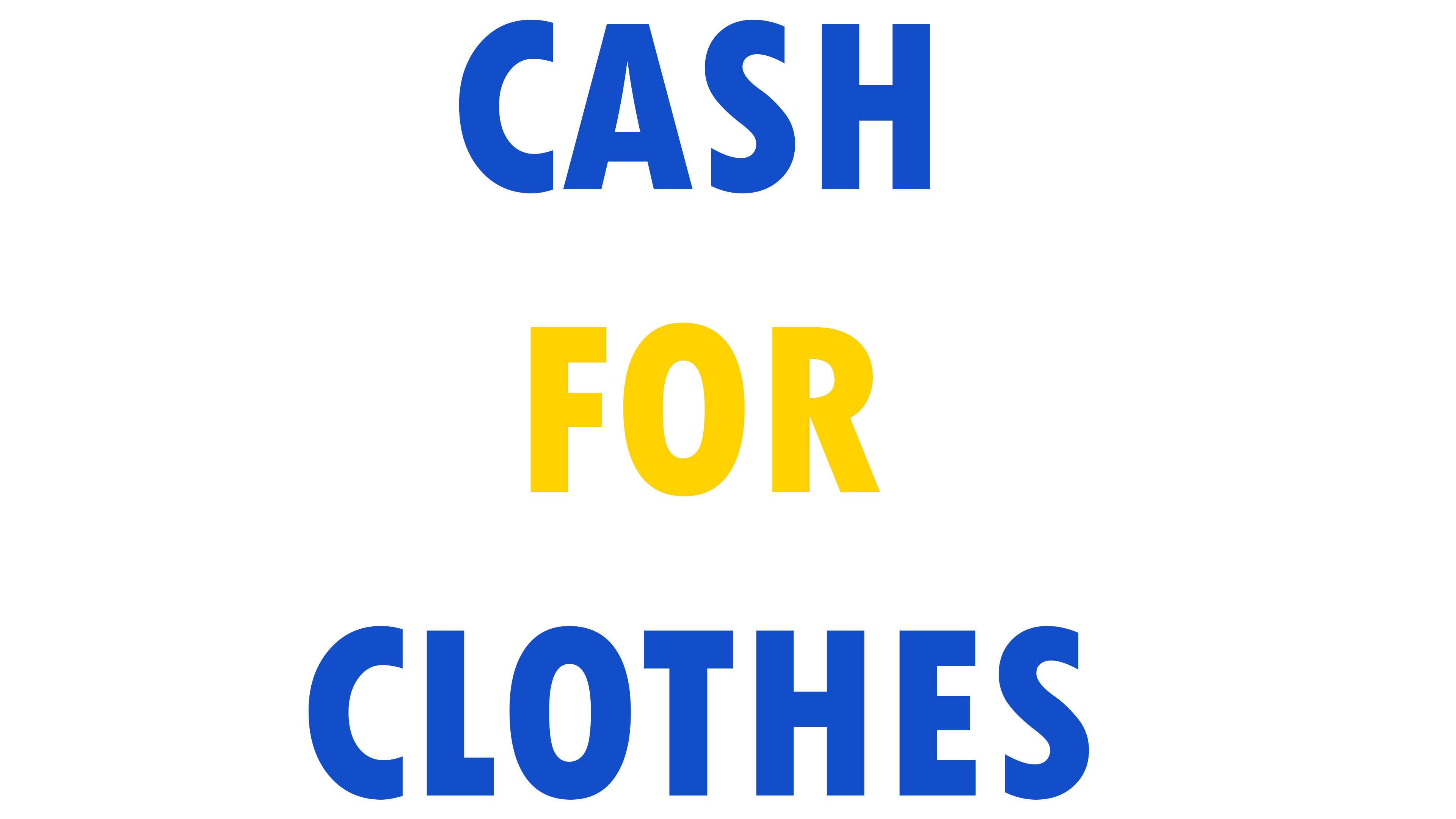 Cash for Clothes - clothing donations