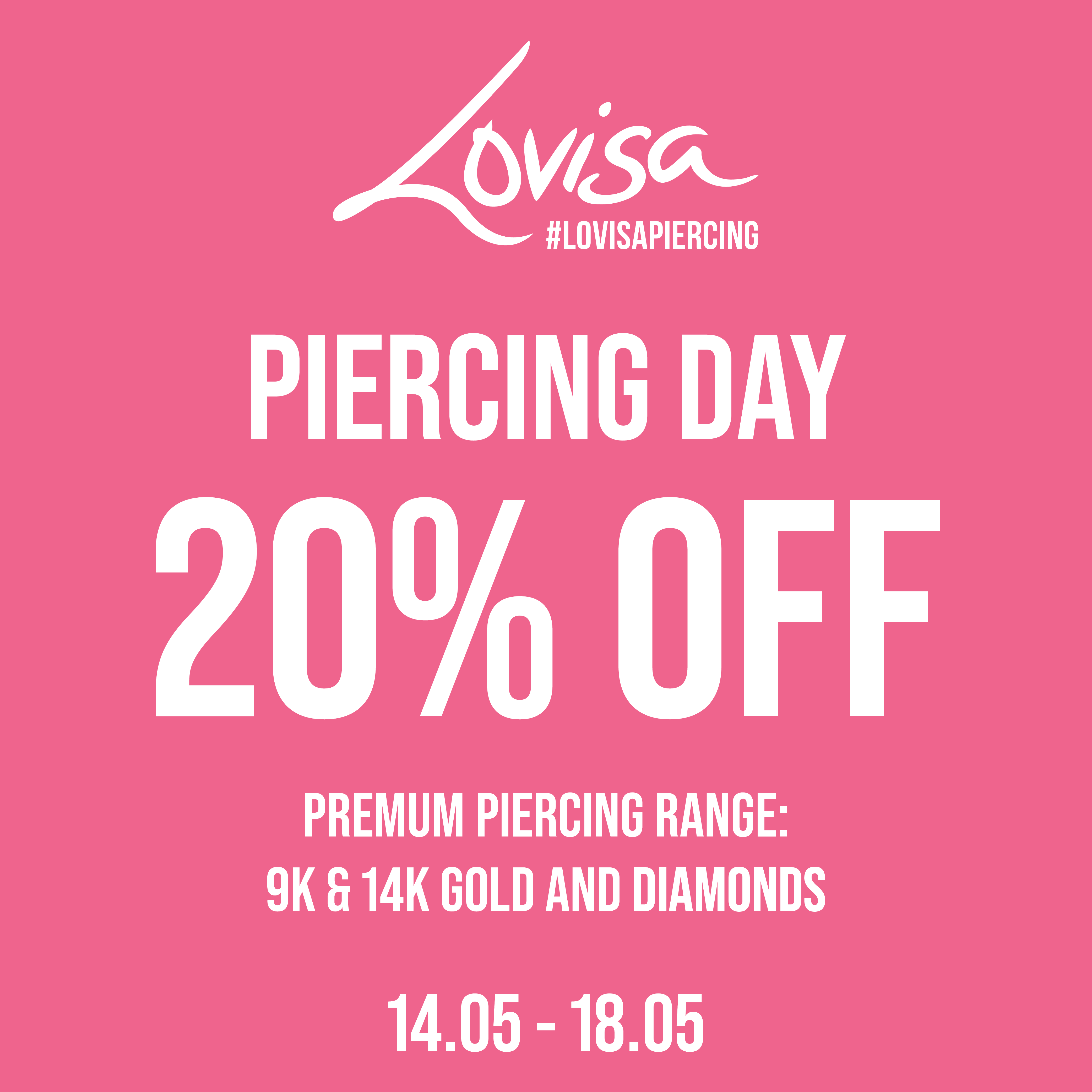 Lovisa piercing promo