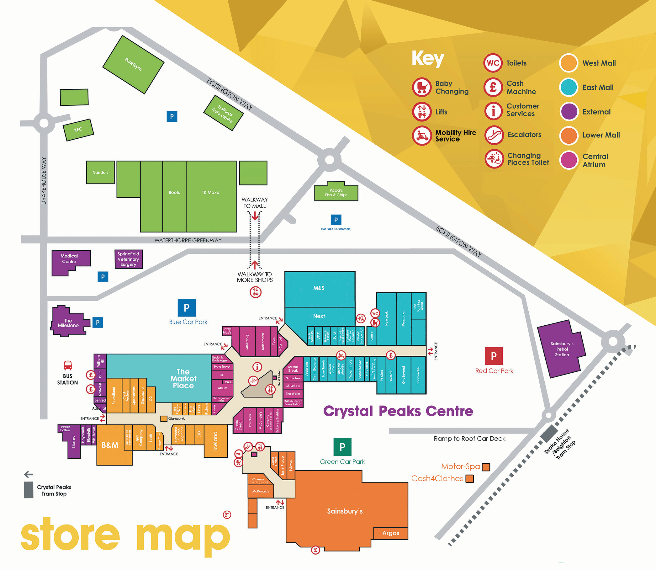 Carlton Lanes Centre Map
