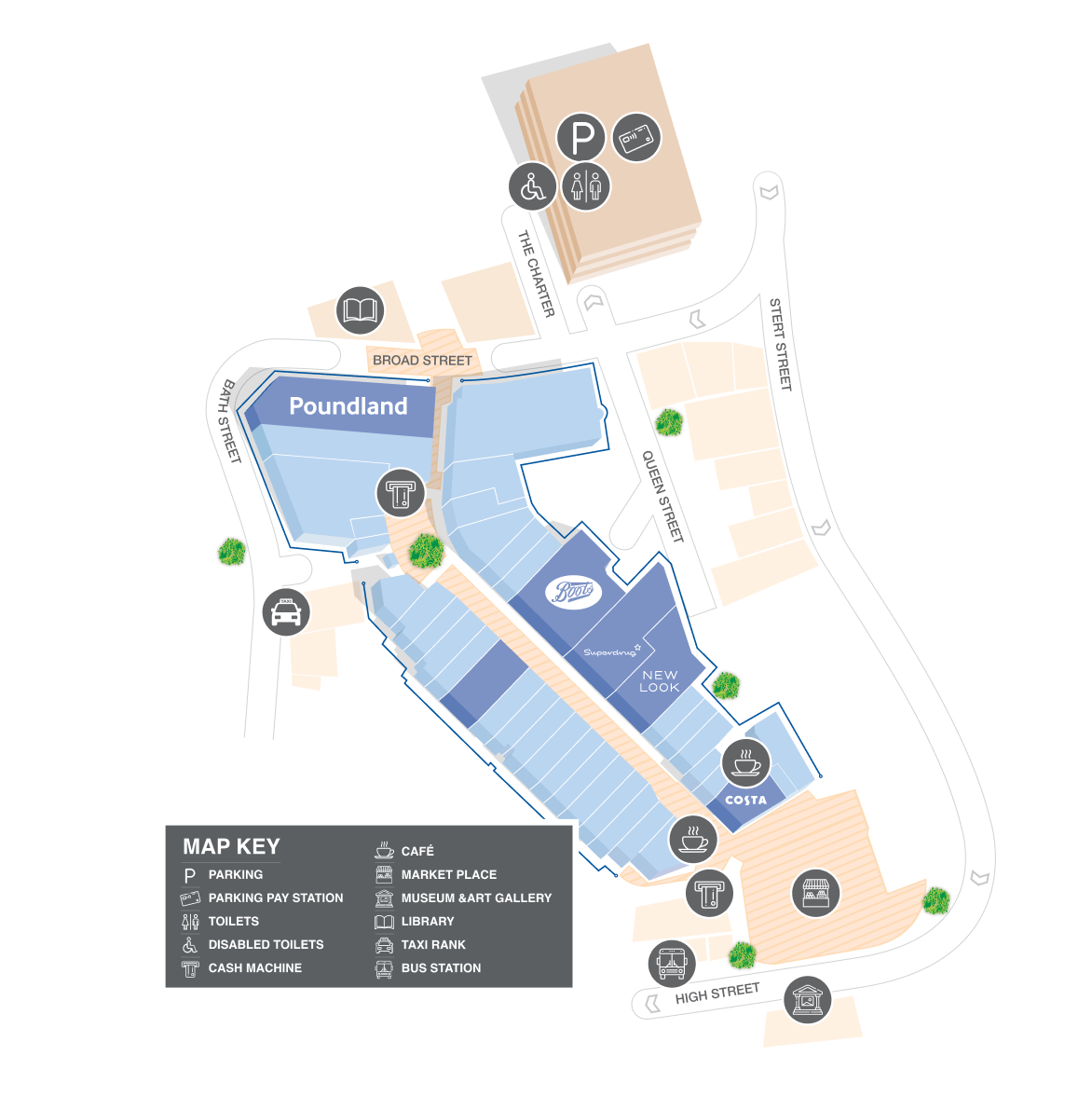 Bury Street Centre Map