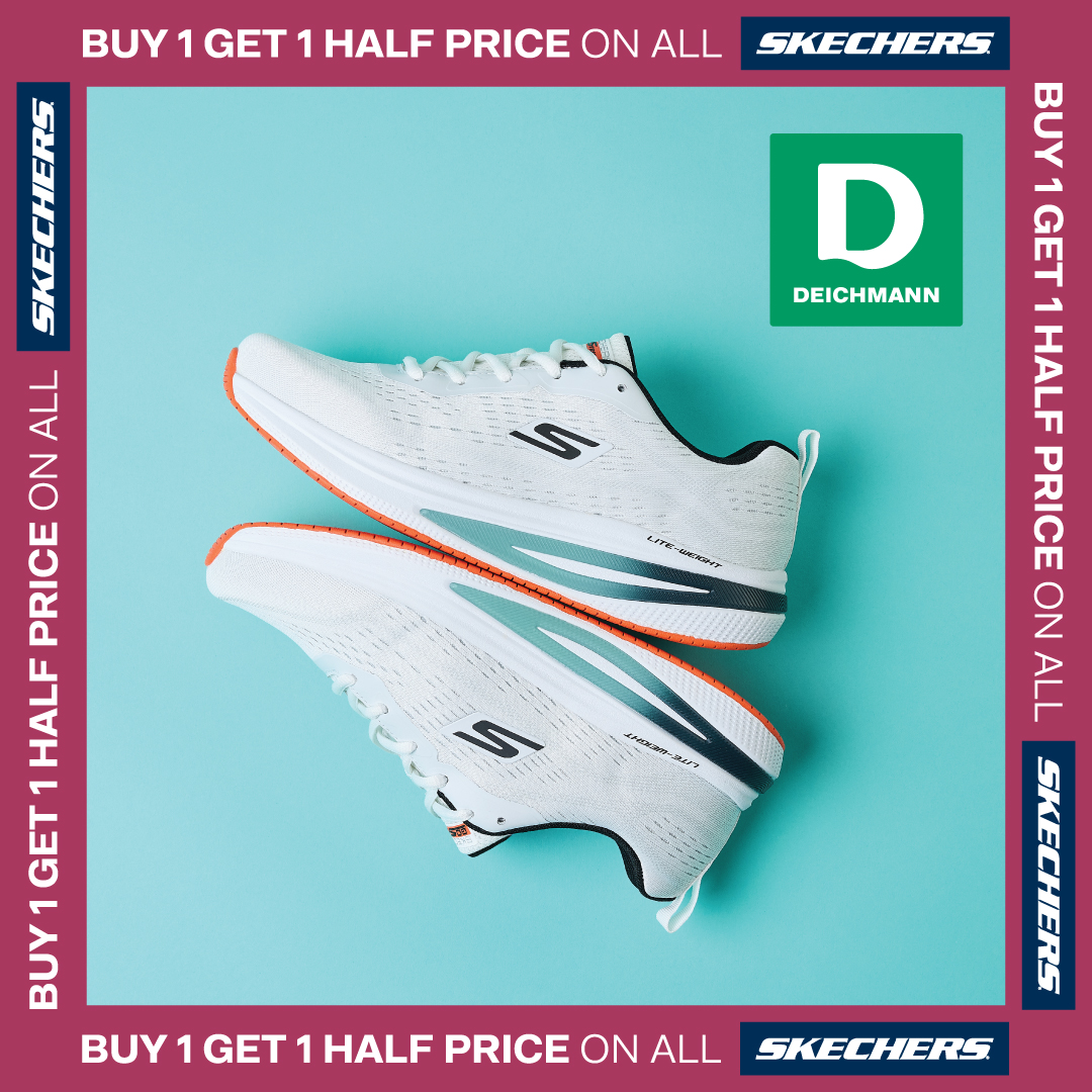 Buy one, get one half price on Skechers