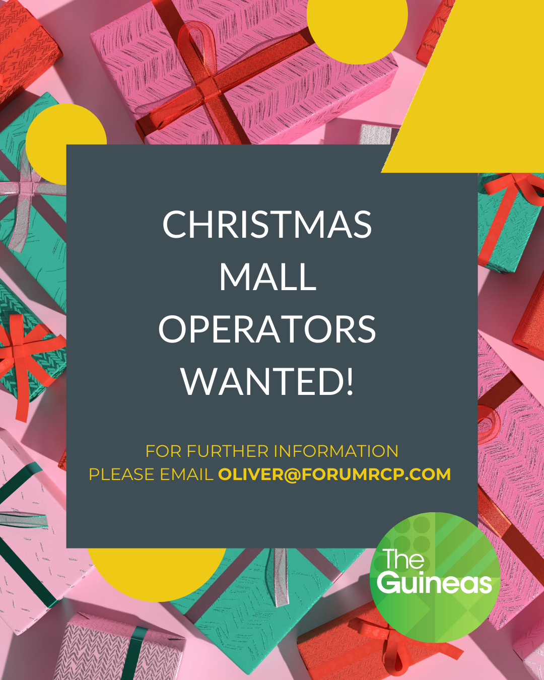We’re looking for Christmas mall operators