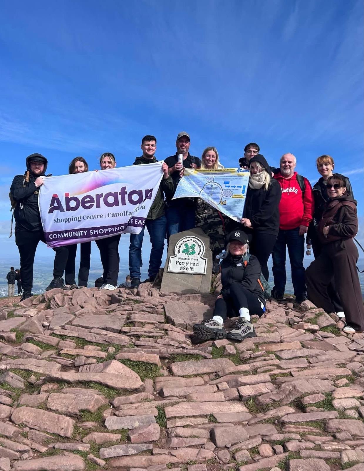 Aberafan Team Conquers Pen y Fan for Dementia Hwb