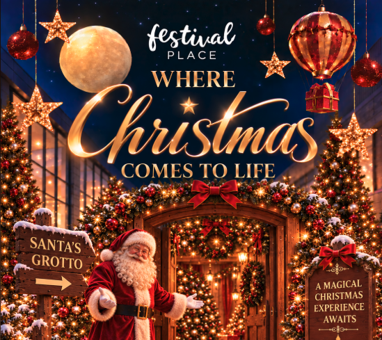 Visit Santa at Festival Place this Christmas