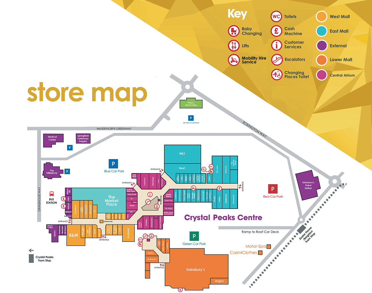 Carlton Lanes Centre Map
