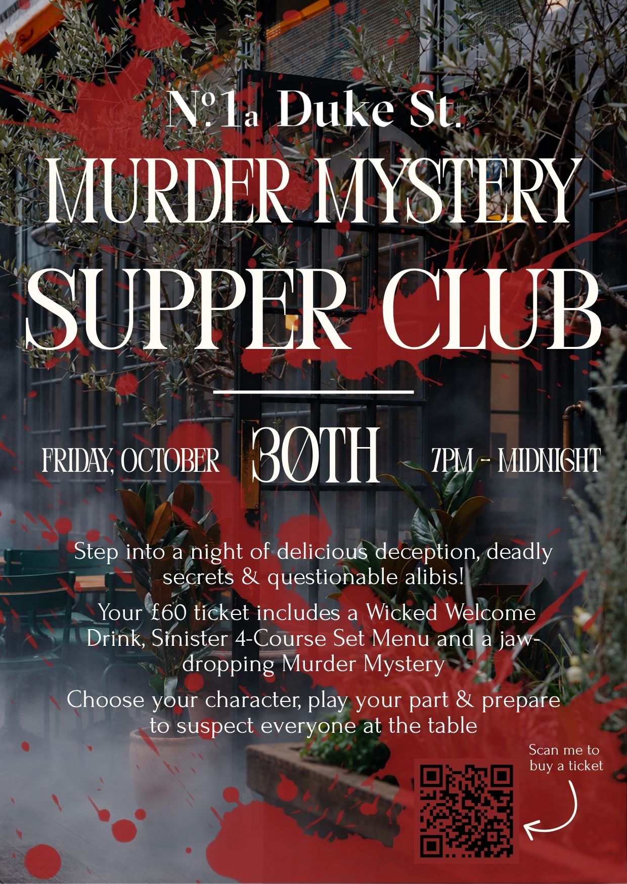 Halloween Murder Mystery Supper Club at No 1 Duke Street